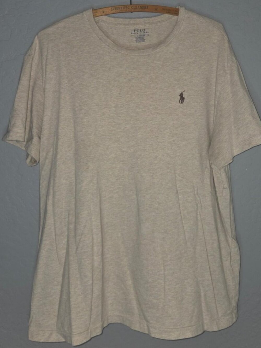 polo ralph lauren oatmeal color pony logo t shirt